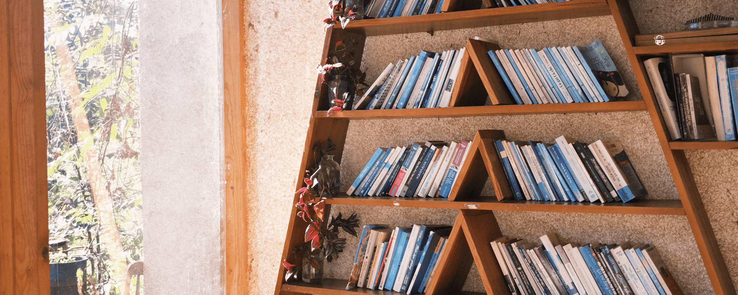 A shelf of books