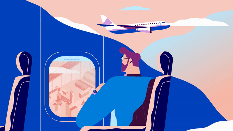 Animated closing illustration for the Traveler Safety case study