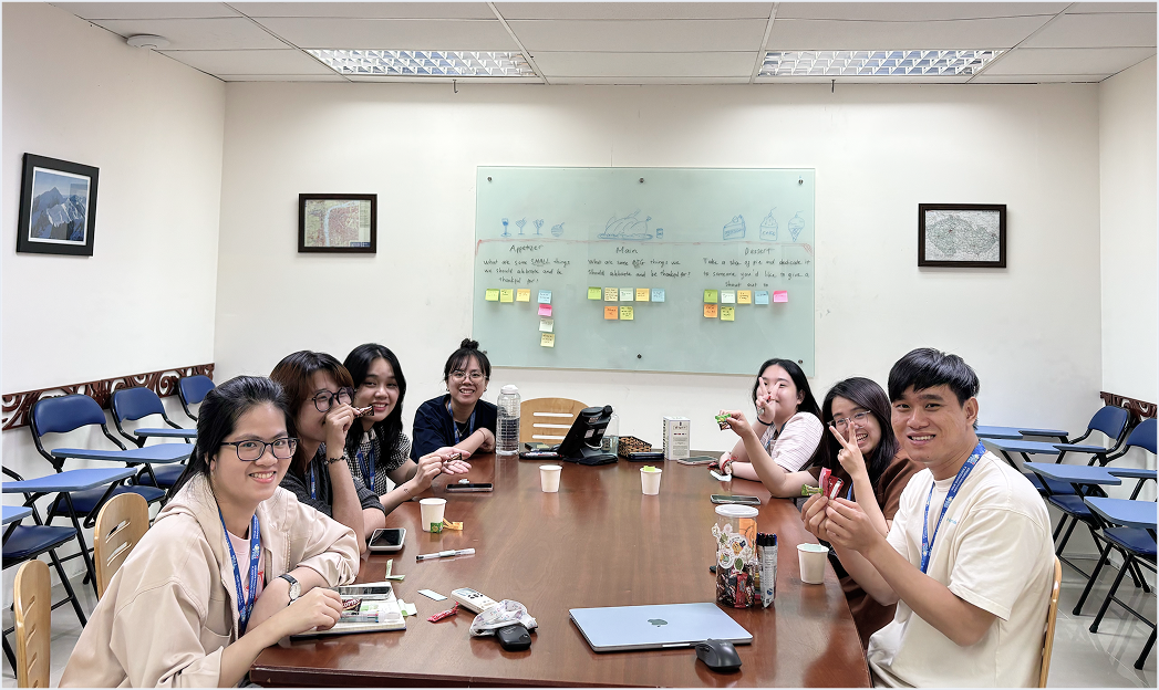 A closing moment from the team's retrospective journey